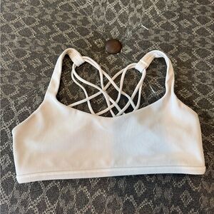 White ribbed Lululemon free to be bra